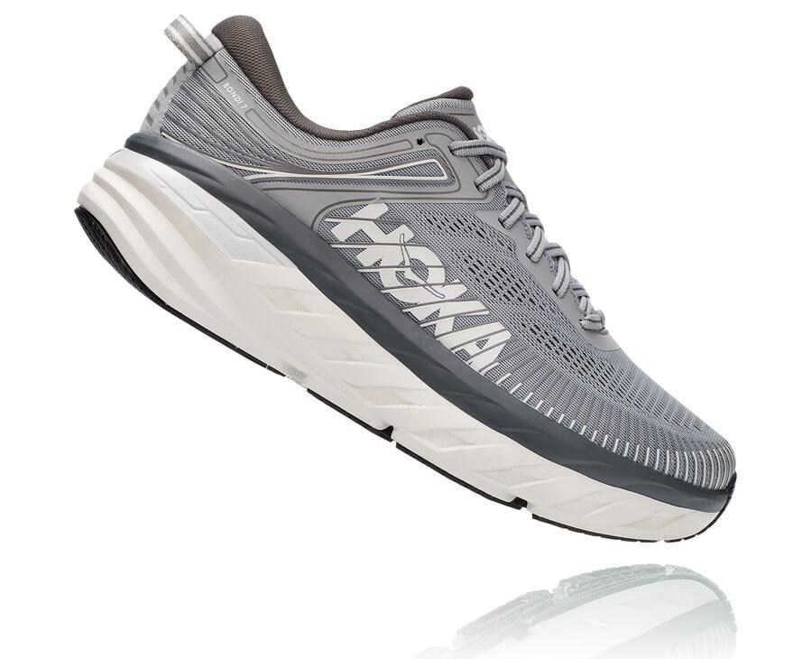 Tenis Hoka One One Masculino Cinzentas - Bondi 7 - 042-MIWYQX